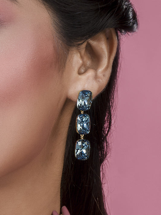 Turquoise Crytsal Danglers