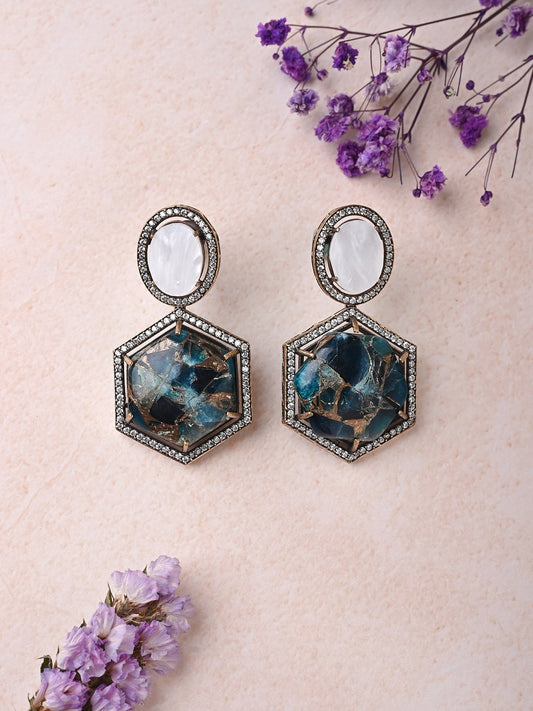 Blue Onyx Earring