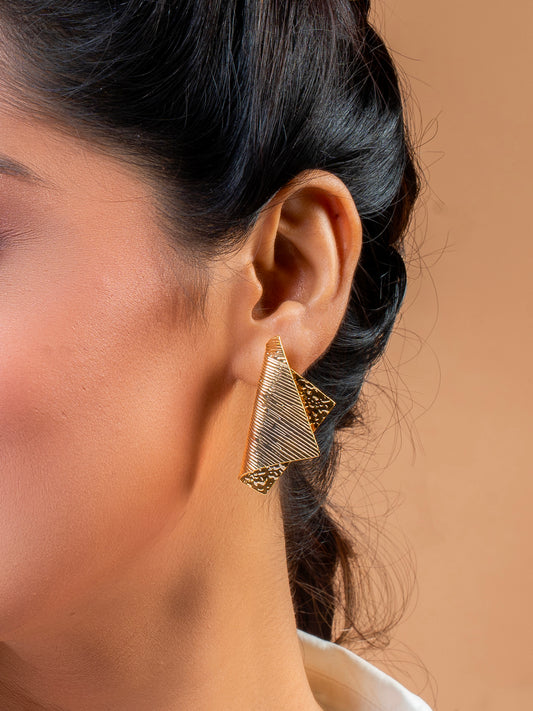 Textured Folded Sheet Earrings