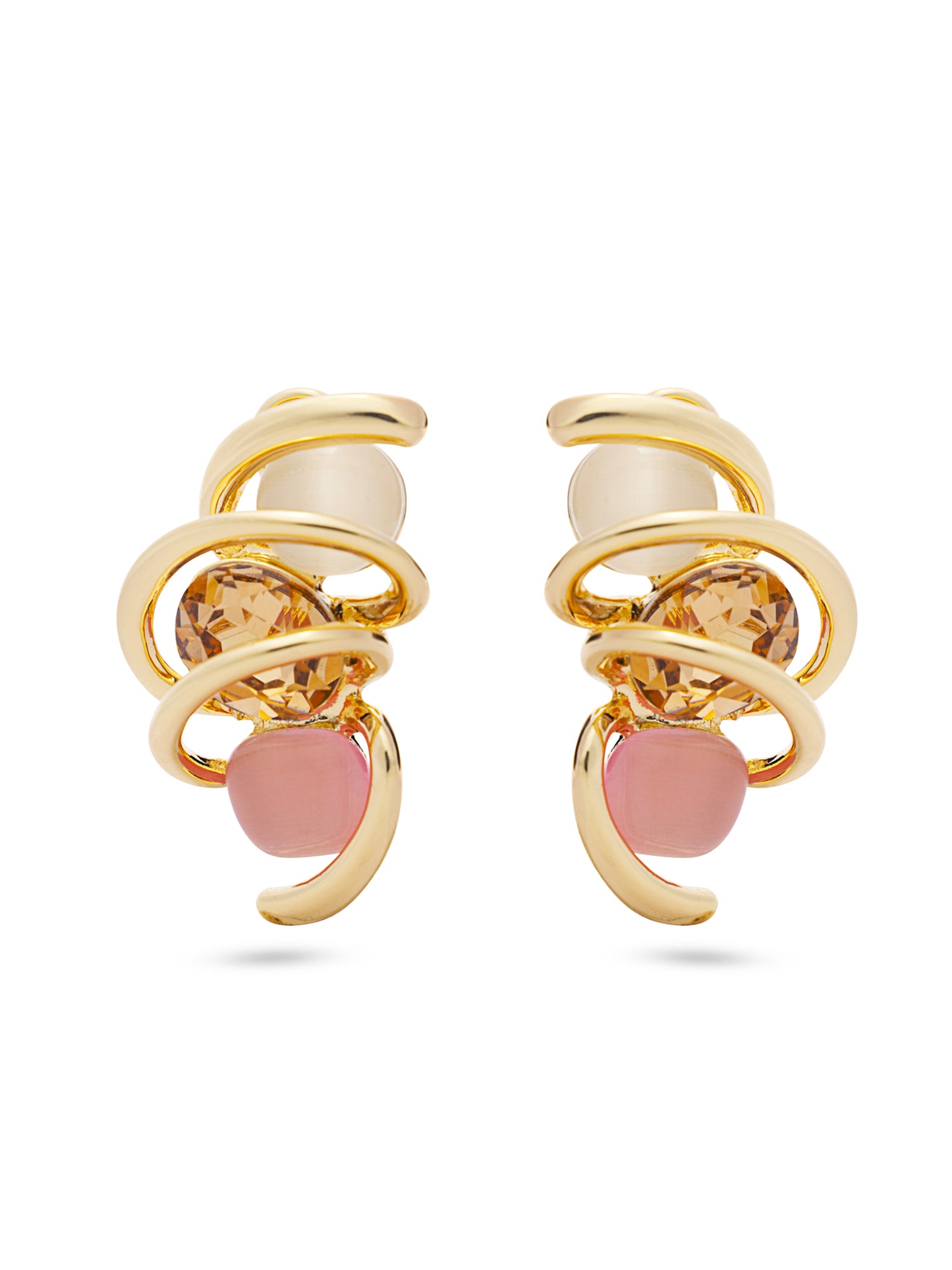 Multi Colour Stones in a Spring Earrings