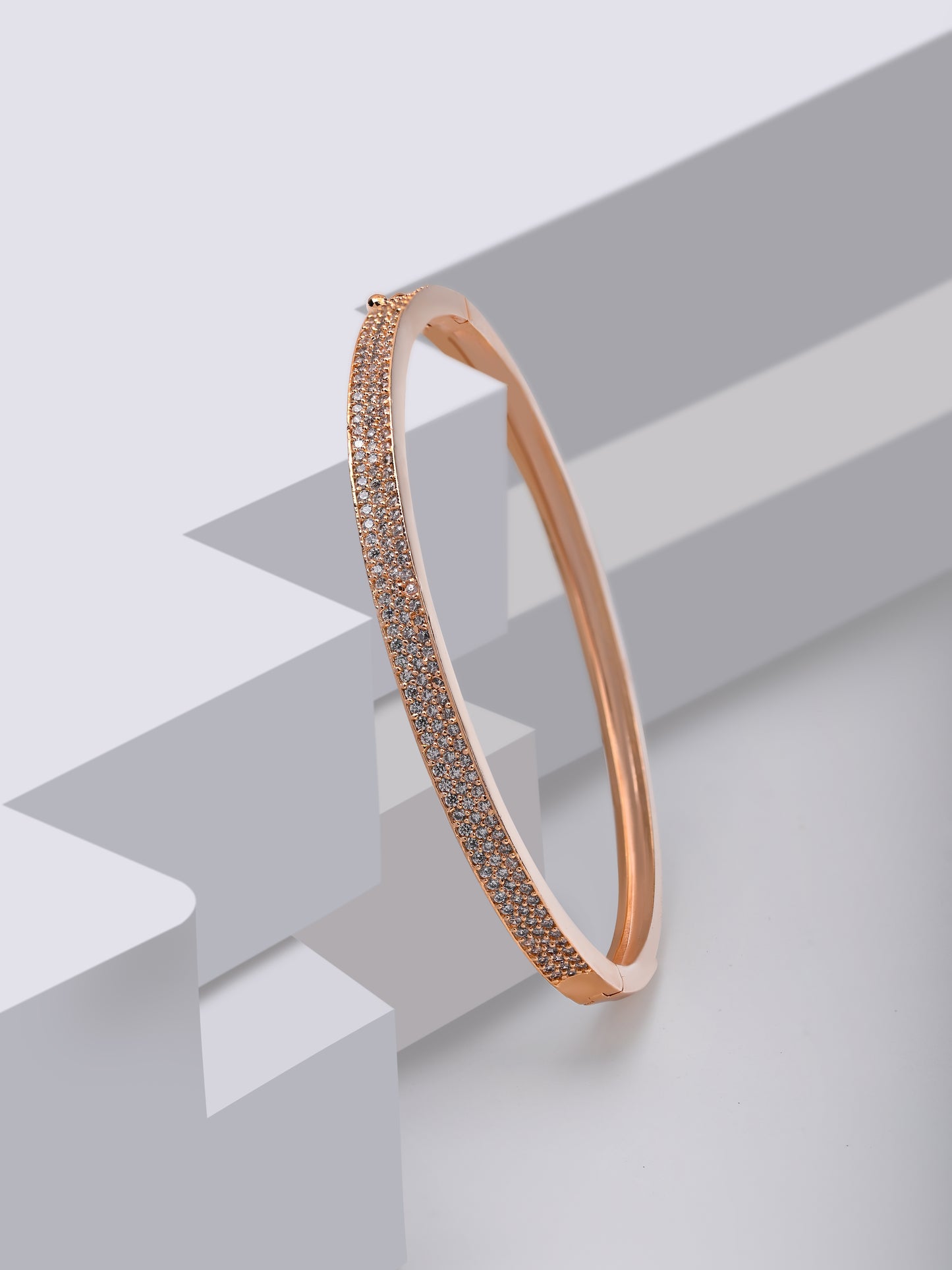 Krrystafee 18K Gold Plated CZ Studded Bracelet for Women | Daily Gifting Jewellery