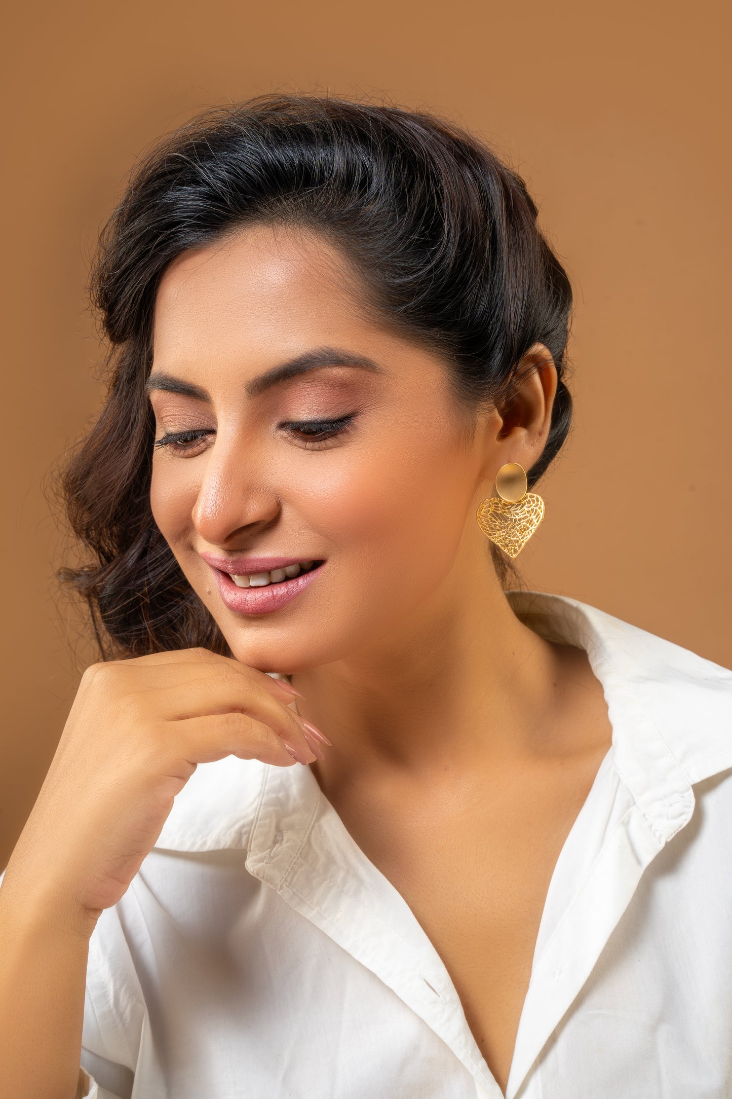 Golden Heart Earrings