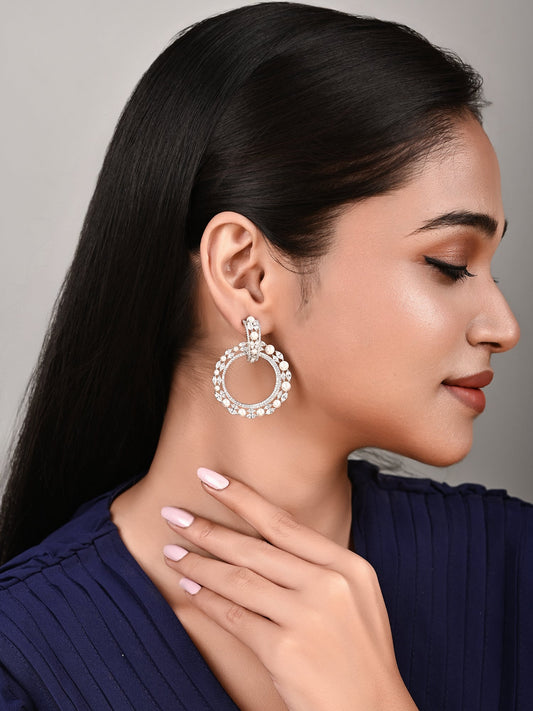 Evergreen Pearl Zircon Danglers