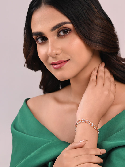 Interlinked Delicate Diamond Bracelet