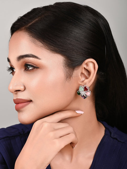 Multi Colour Flower Earring