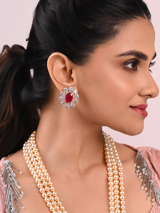 Queens Legacy Ruby Studded Pearl Set