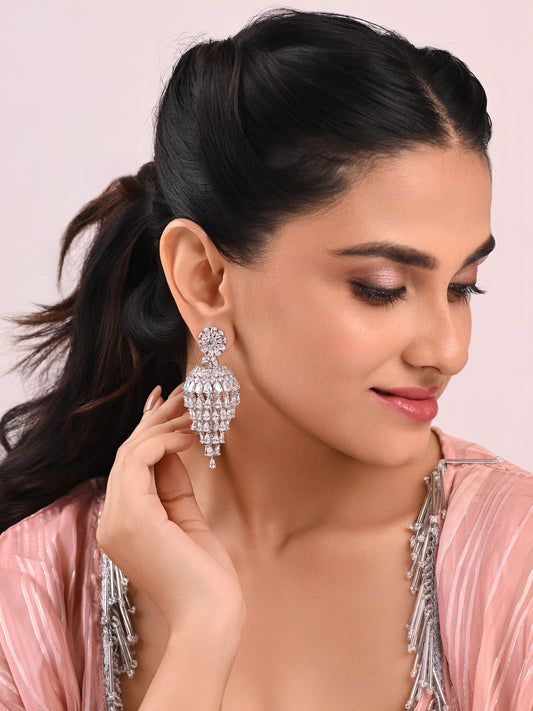 Inverted Chandelier Diamond Earrings