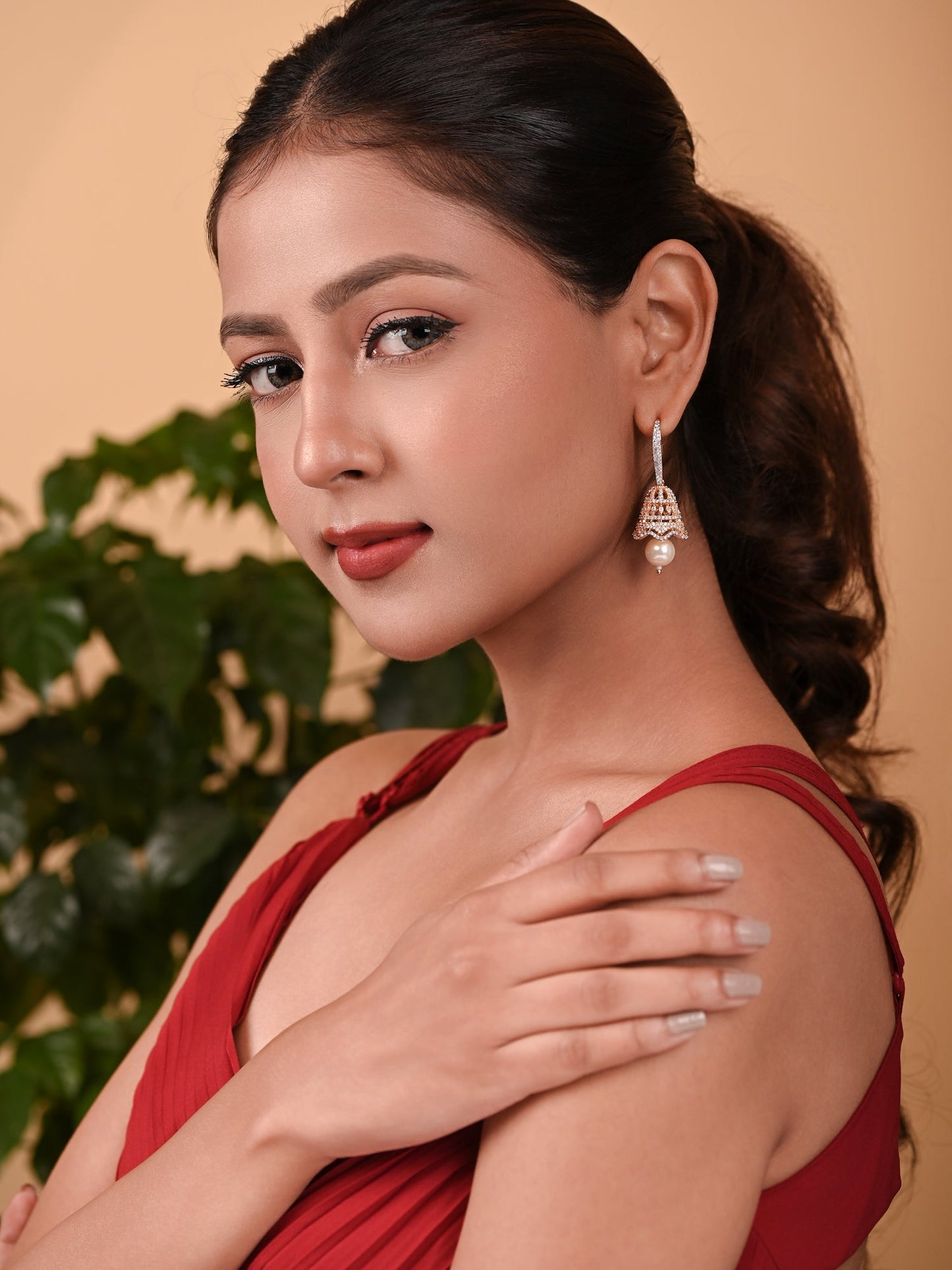 Italian Bell Pearl Danglers