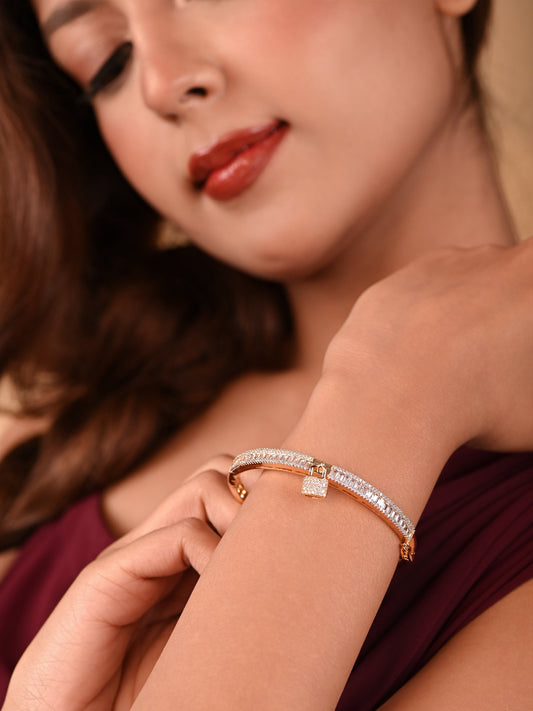 Italian Diamond Bracelet with Lock