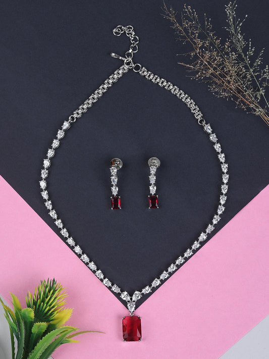 Ruby Necklace Set