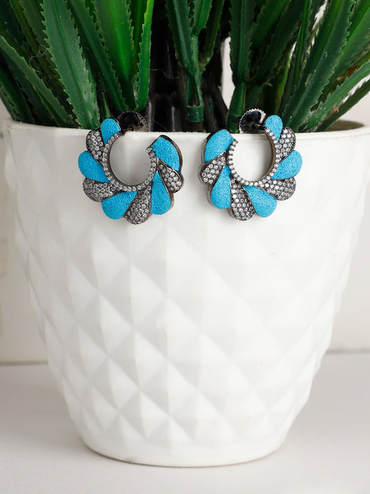 Natural Stone Sky Blue Earrings