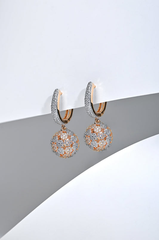 Krrystafee 18K Gold Plated Simple Minimalist CZ Stud Earrings for Women | Everyday Office Wear