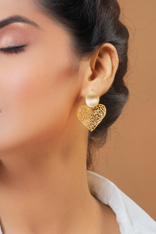 Golden Heart Earrings