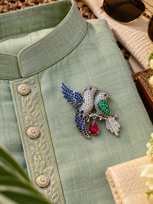 Krrystafee 18K Plating Chirpy Rabbit Broach
