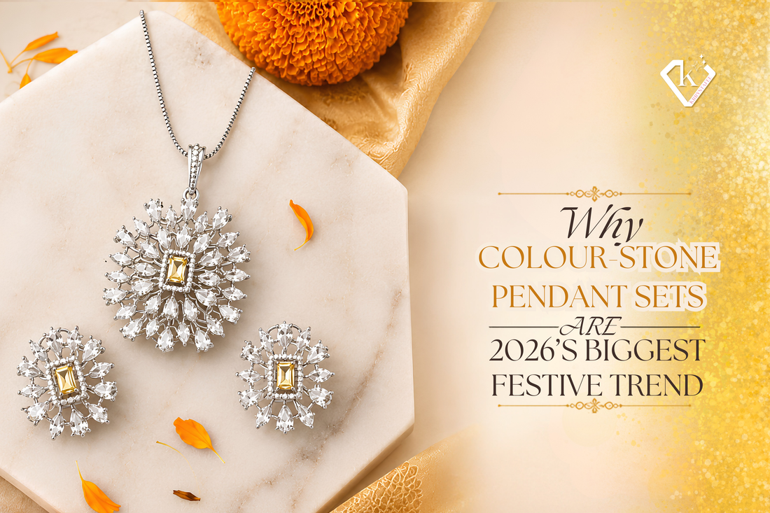 Why Colour-Stone Pendant Sets Are 2026's Biggest Festive Trend | Krrystafee
