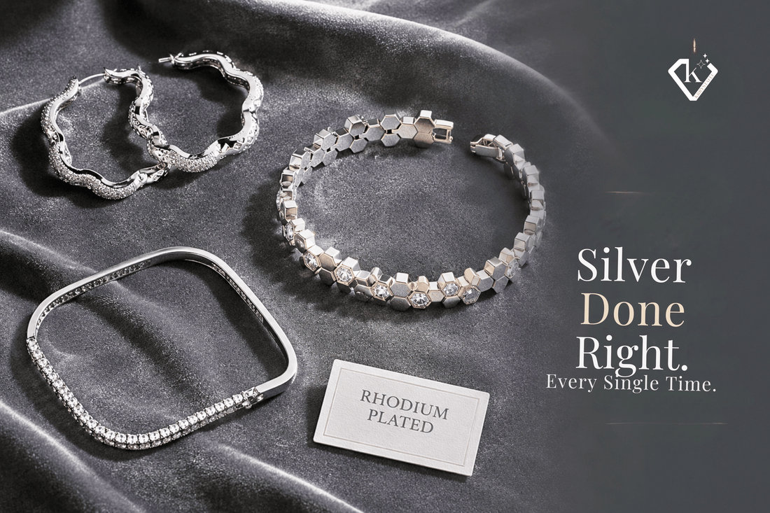Rhodium Plated Jewellery: Why It Outlasts Silver | Krrystafee