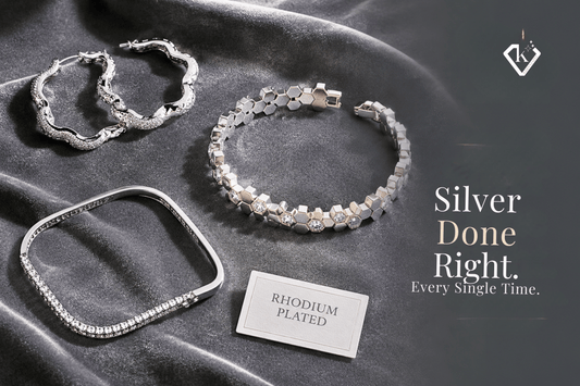 Rhodium Plated Jewellery: Why It Outlasts Silver | Krrystafee