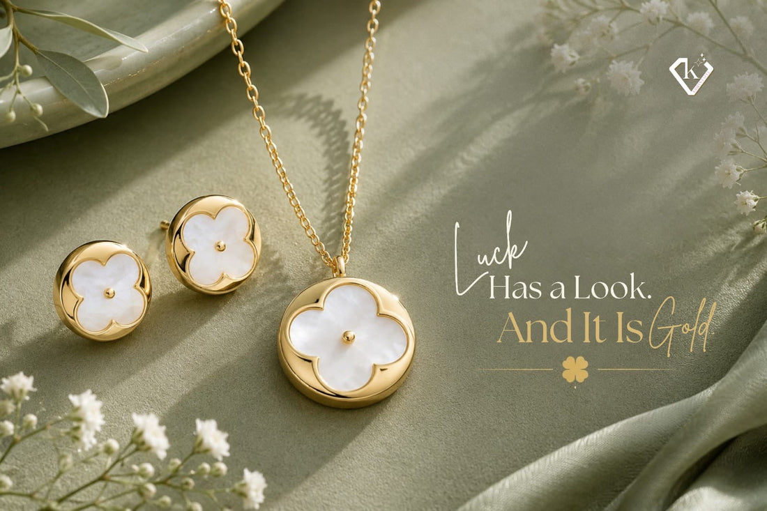 Luck Has a Look: The Krrystafee Mother of Pearl and Demi-Fine Gold Edit