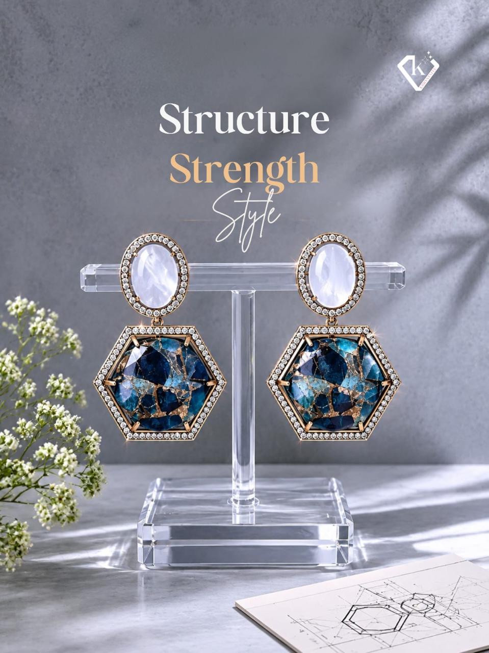 Krrystafee Earrings for the Working Woman: Structured, Polished, Always Right