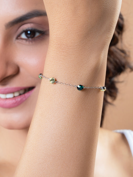 Shades Of Green Swarovski Crystal Bracelet