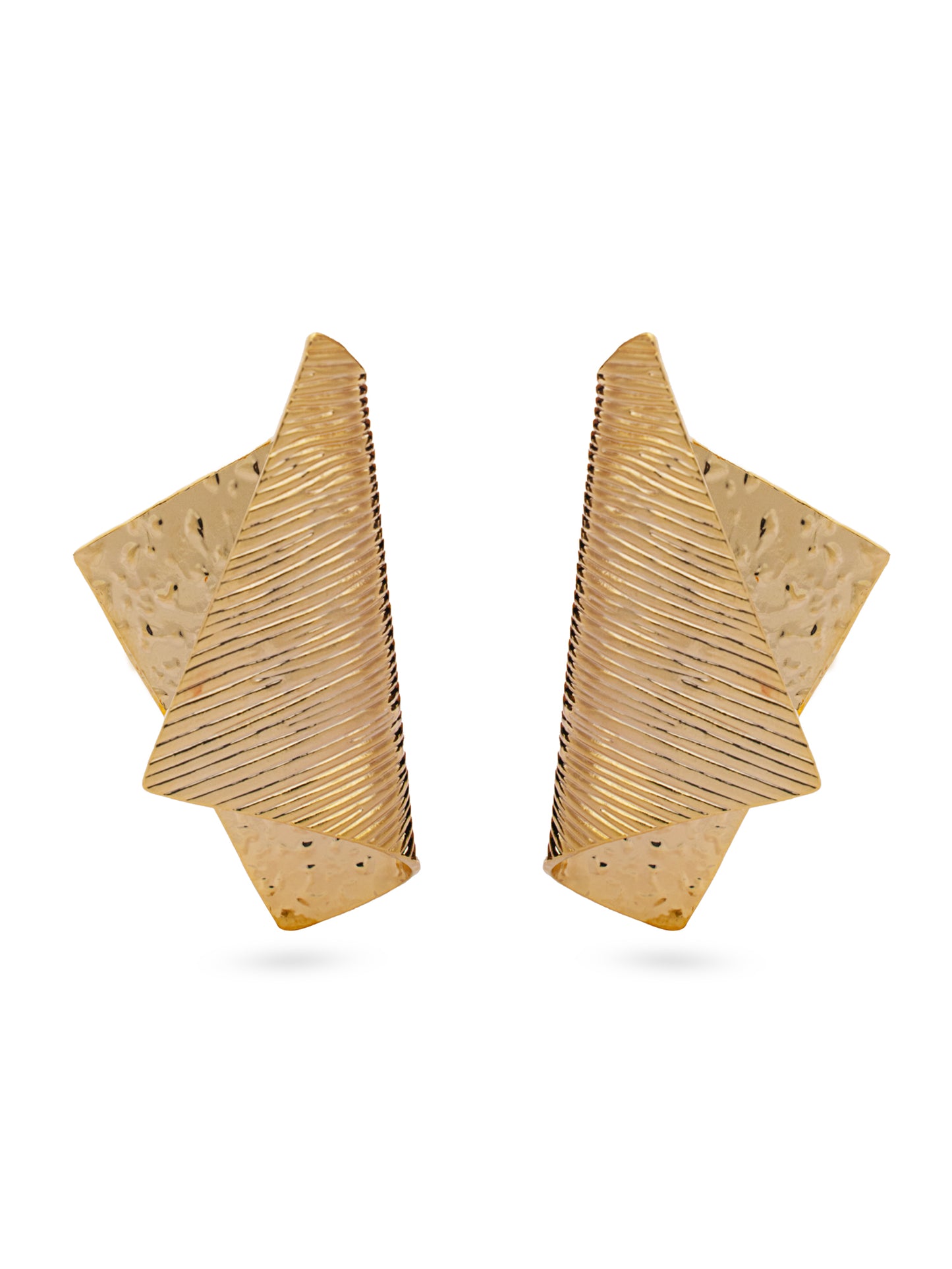 Textured Folded Sheet Earrings