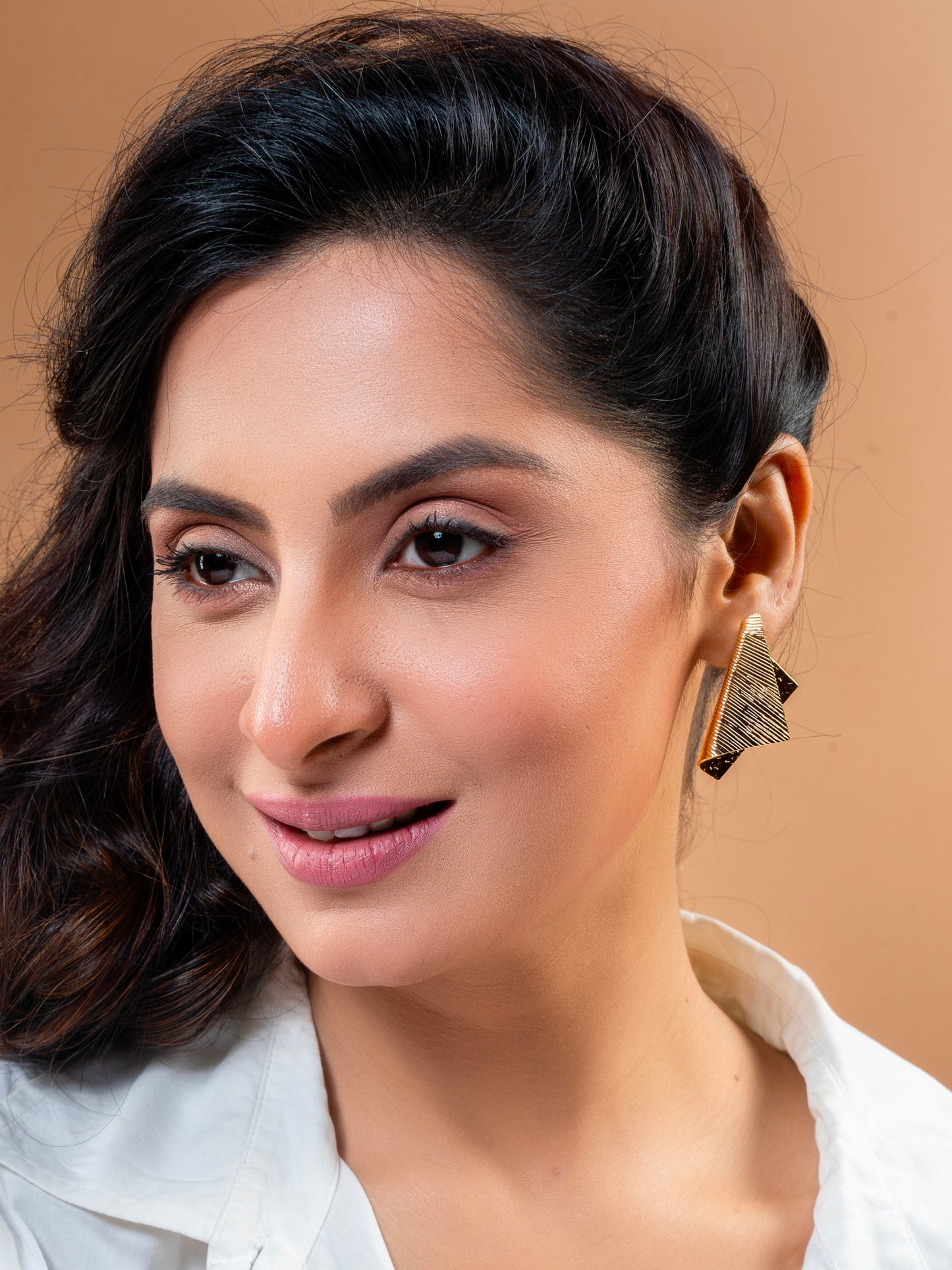 Textured Folded Sheet Earrings