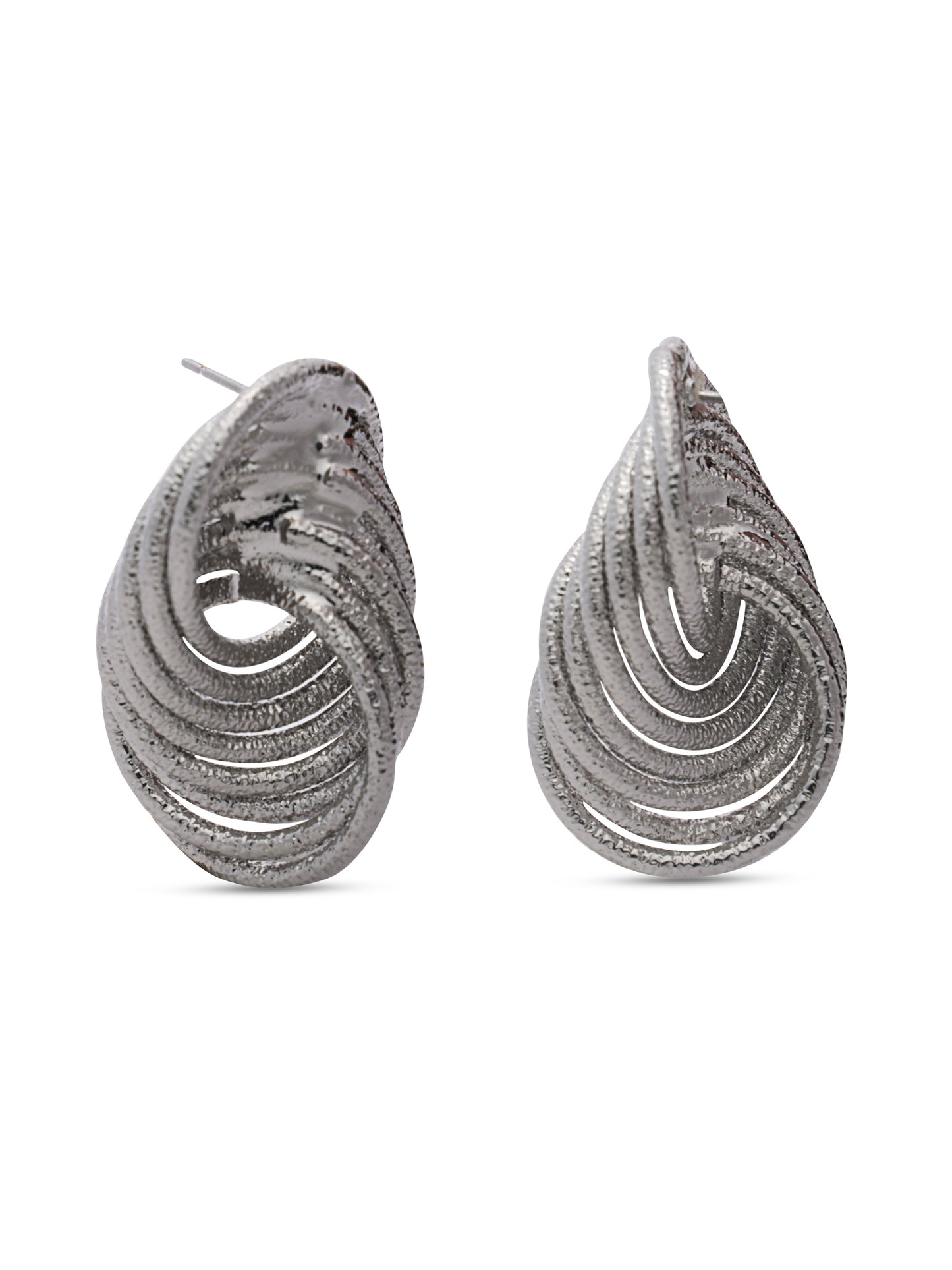 Silver Knotted Earrings