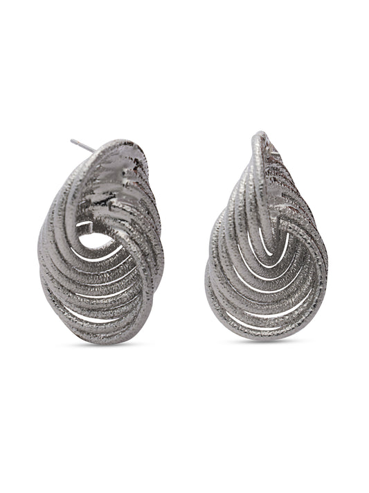 Silver Knotted Earrings