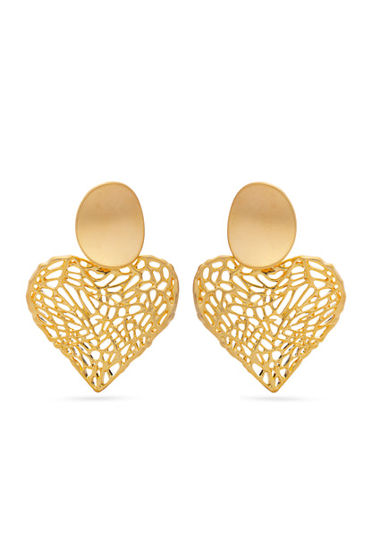 Golden Heart Earrings