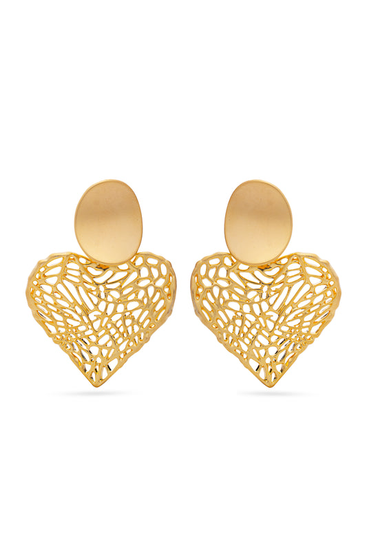 Golden Heart Earrings