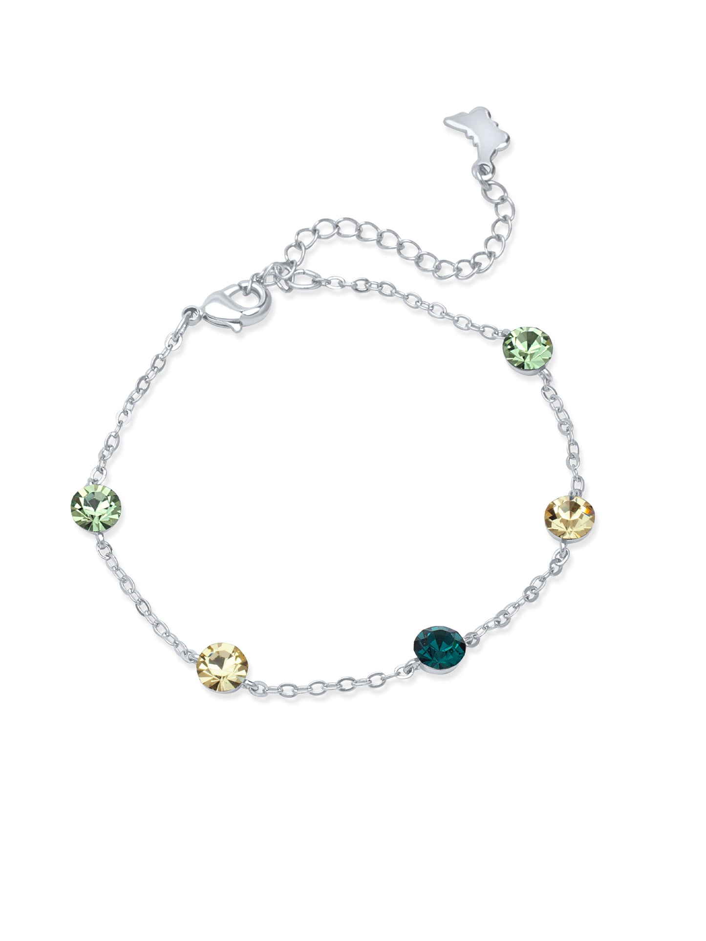 Shades Of Green Swarovski Crystal Bracelet