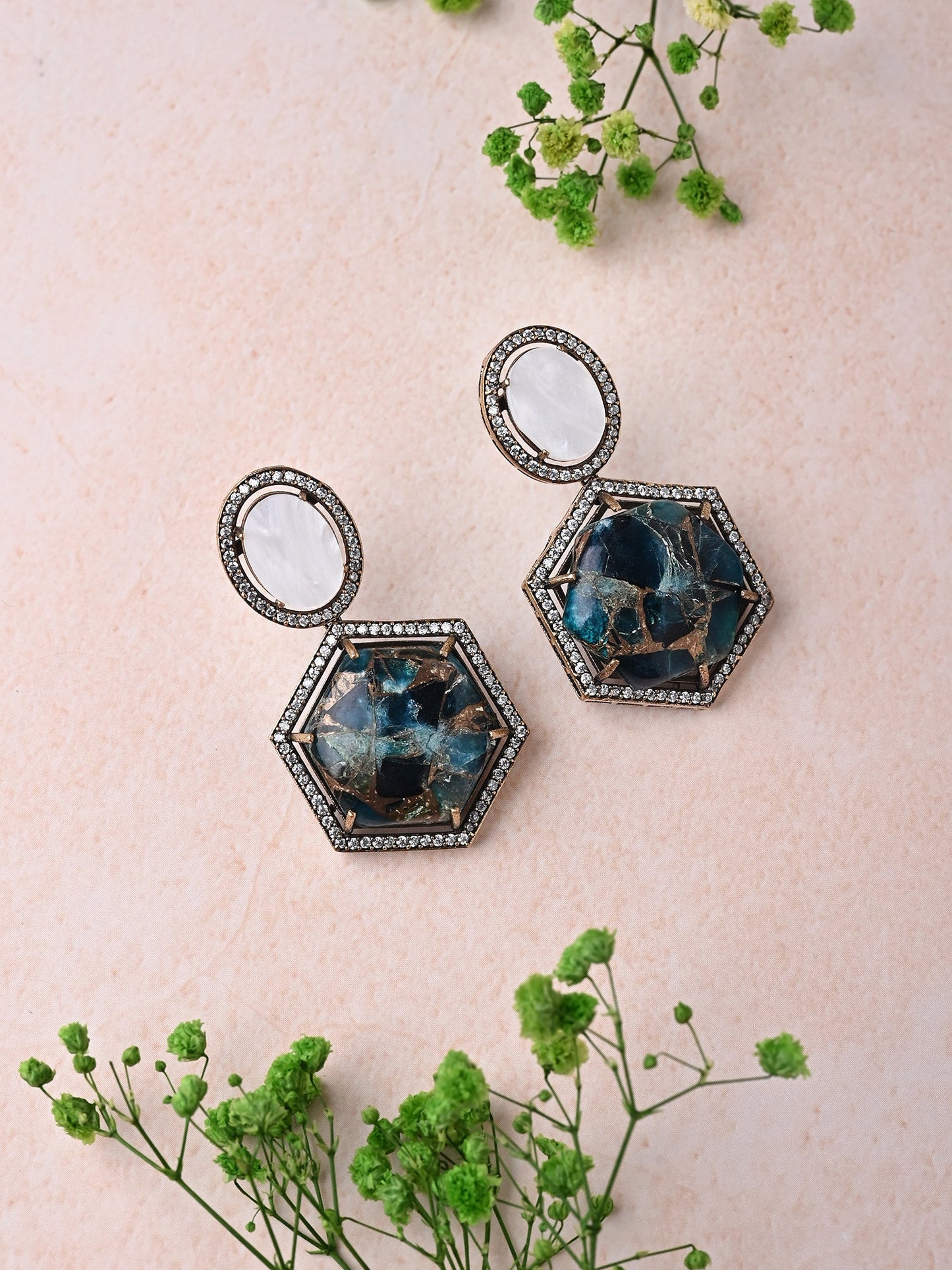 Blue Onyx Earring