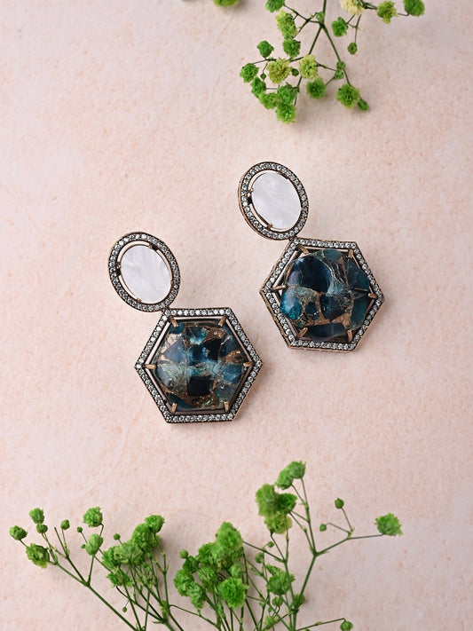Blue Onyx Earring