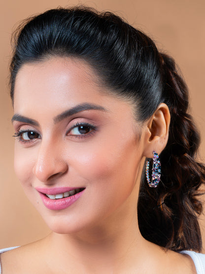 Twilight Swarovski Crystal Hoops