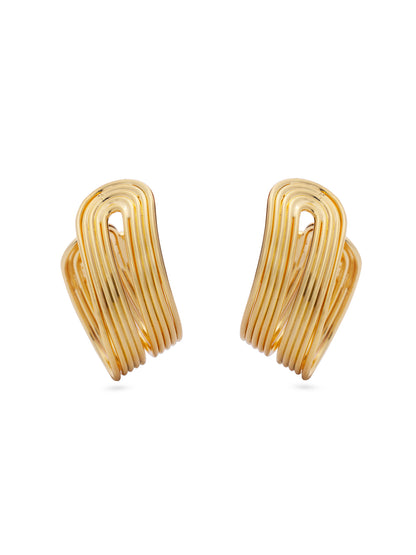 Folded Golden Wire Earrings