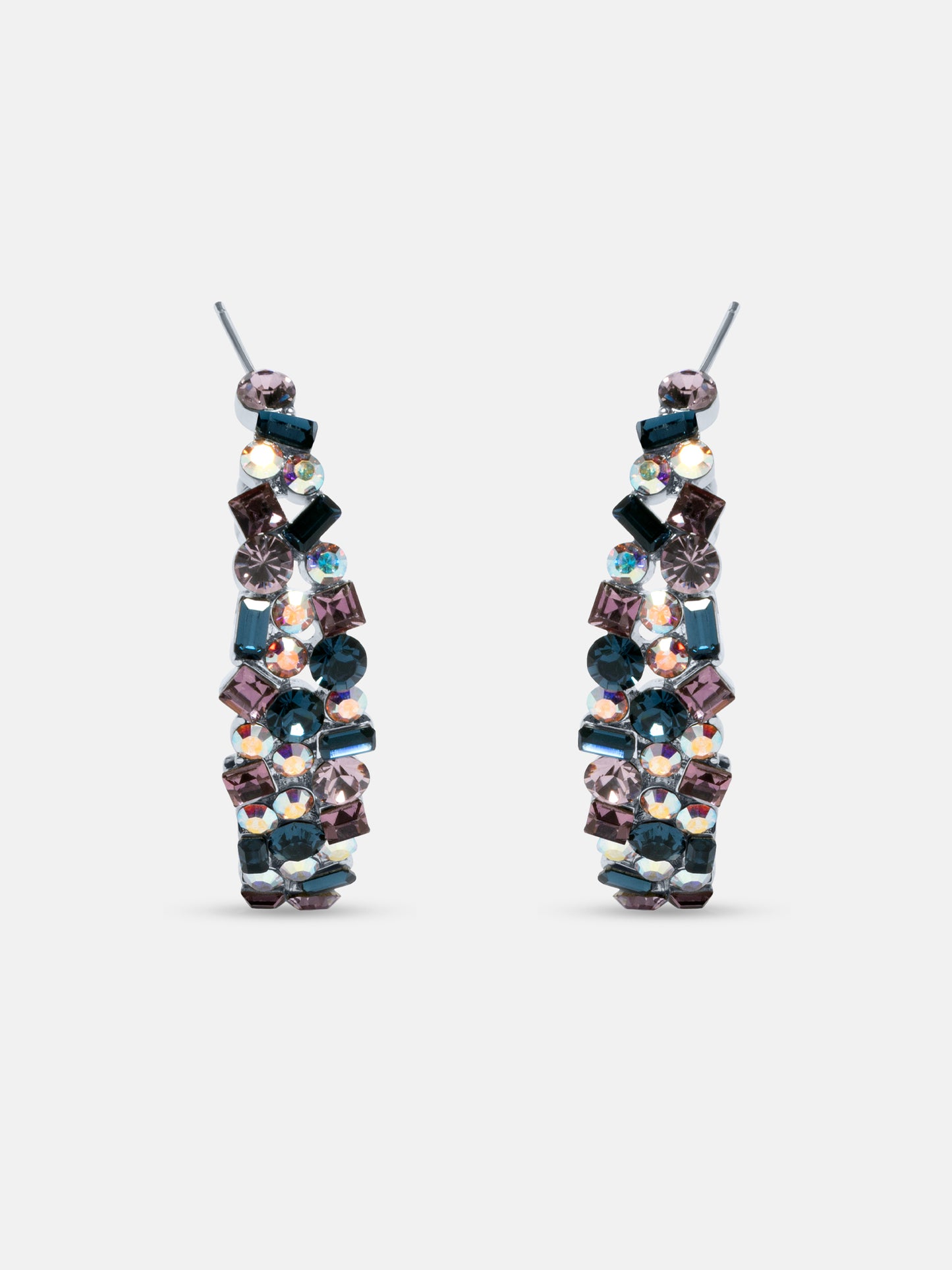 Twilight Swarovski Crystal Hoops