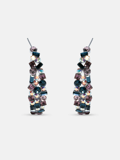 Twilight Swarovski Crystal Hoops