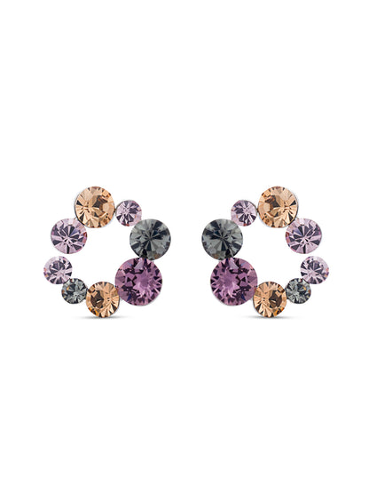 Lavender Blush Swarovski C Shape Crystal Earrings