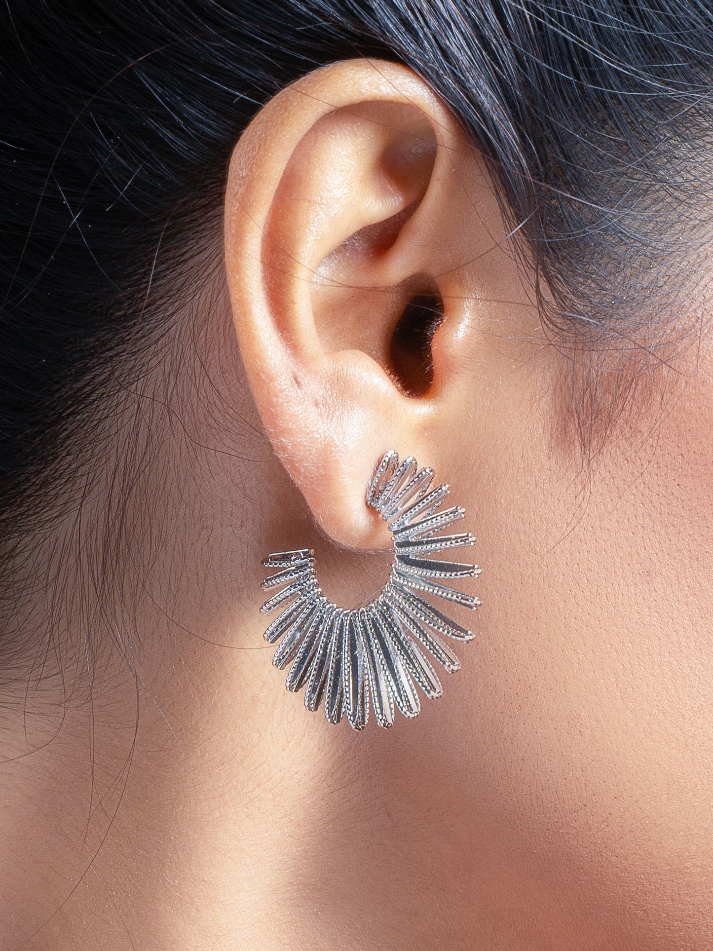 Silver Rays Earrings