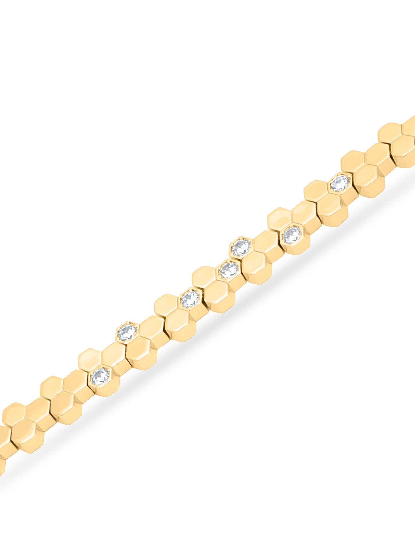 Hexa Charm Flexible Bracelet - Gold