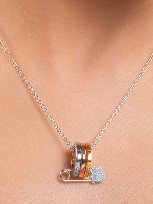 Interlace Triple Ring in Pin Pendant
