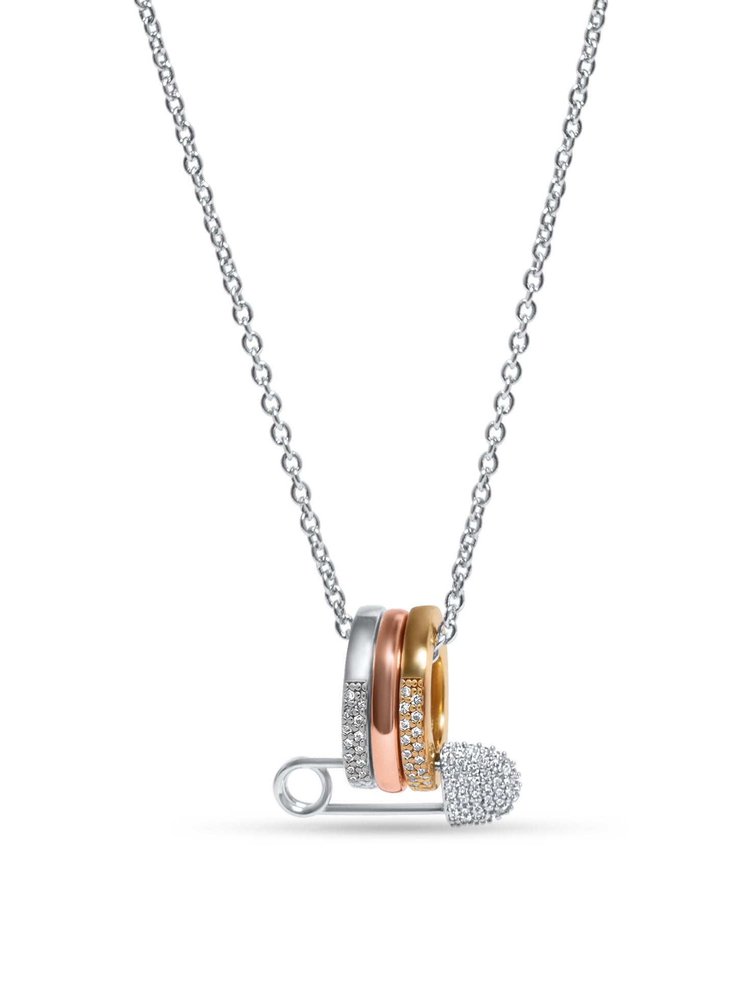 Interlace Triple Ring in Pin Pendant