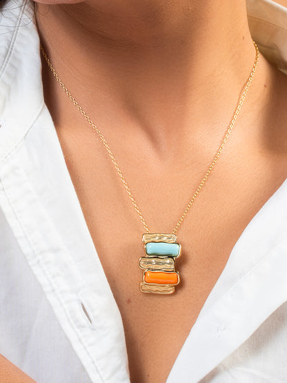 Multi Colour Brick Pendent Set