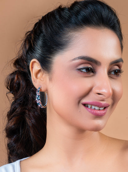 Twilight Swarovski Crystal Hoops