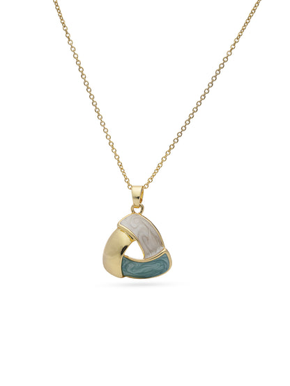 Tri-Tone Curved Harmony Pendent Set
