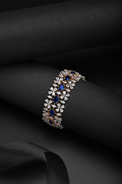 Sapphire Studded Zircon Bracelet