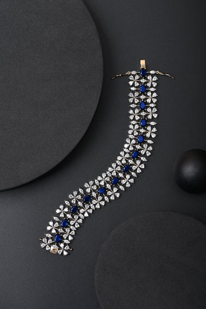 Sapphire Studded Zircon Bracelet