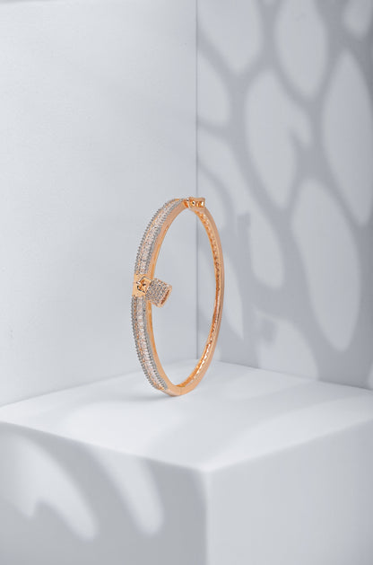Italian Diamond Bracelet with Lock