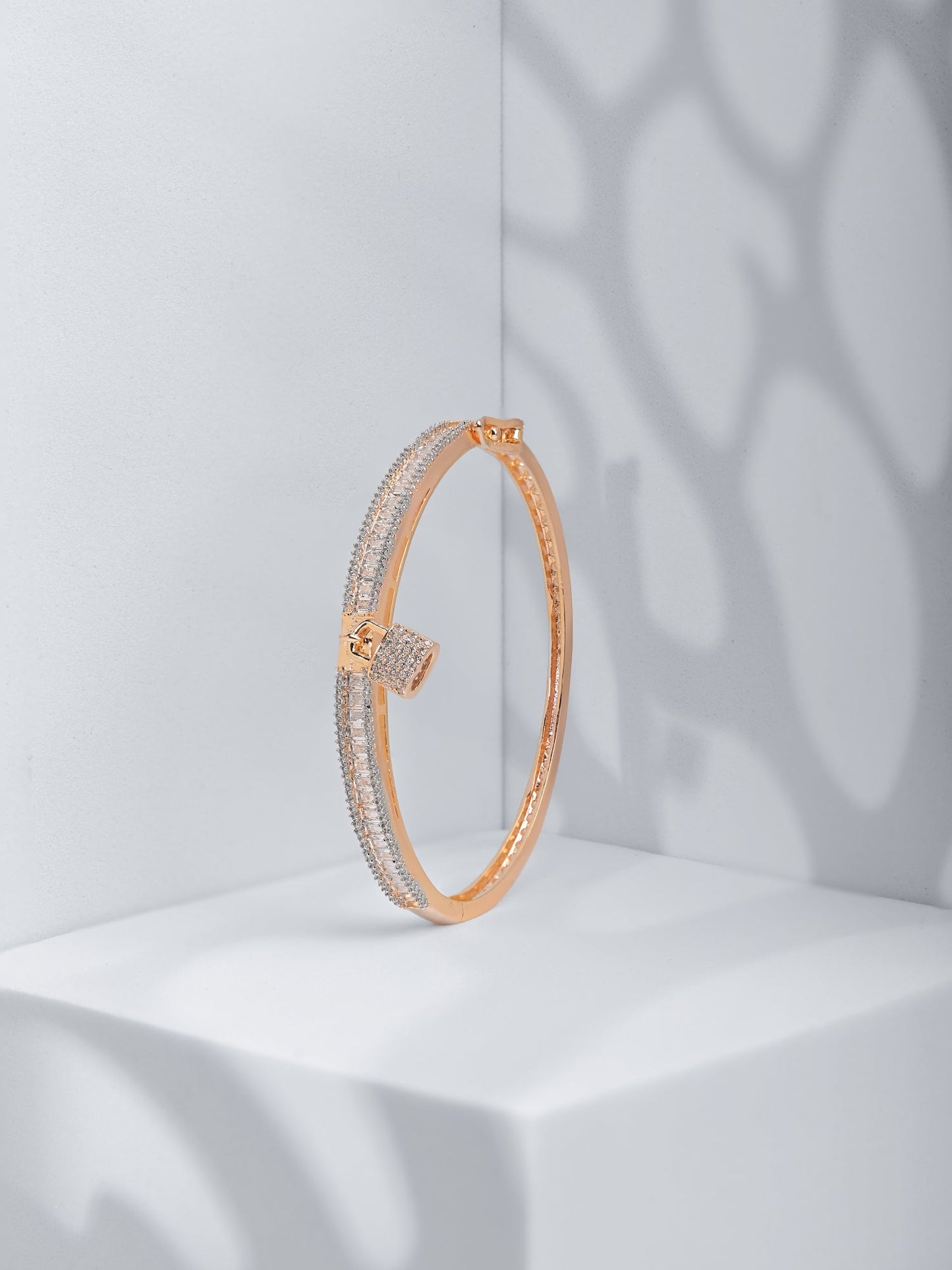 Italian Diamond Bracelet with Lock