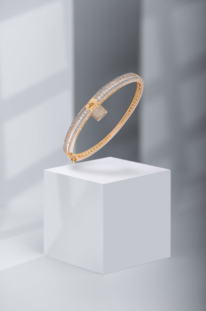 Italian Diamond Bracelet with Lock